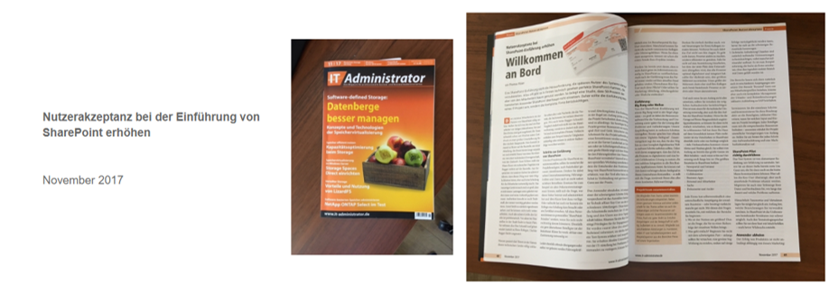 IT Administrator – Nutzerakzeptanz bei der Einführung von SharePoint erhöhen