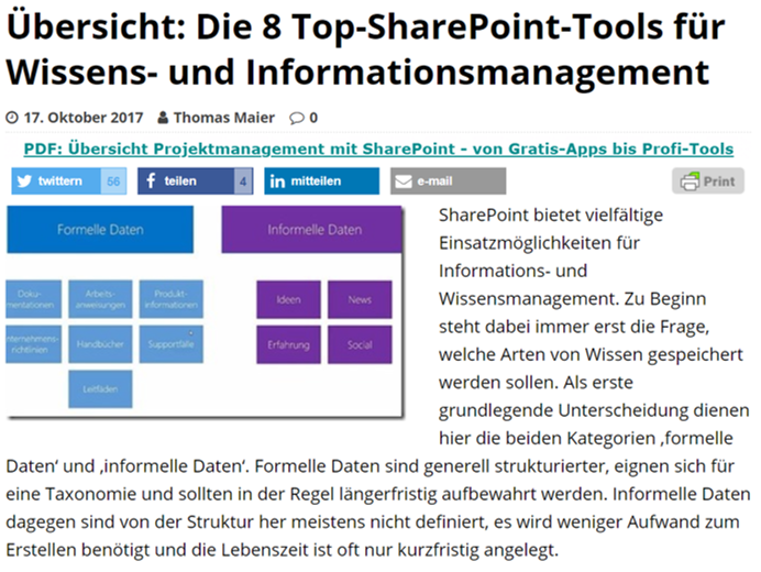 SharePoint360 – Übersicht: Die 8 Top-SharePoint-Tools für Wissens- und Informationsmanagement