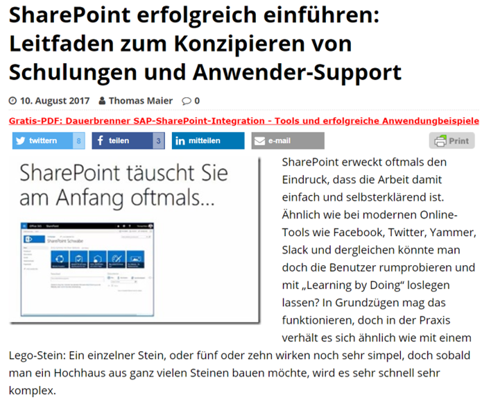 SharePoint360 – SharePoint erfolgreich einführen: Leitfaden zum Konzipieren von Schulungen und Anwender-Support