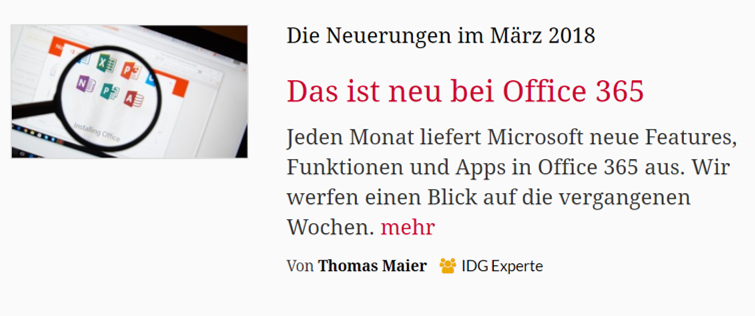 CIO – Das ist neu bei Office 365